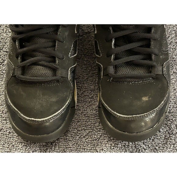 Nike Jordan Sz Flight Club 91 Shoes Black Metallic Gold 555470-031 Youth Size 1Y - Picture 4 of 7